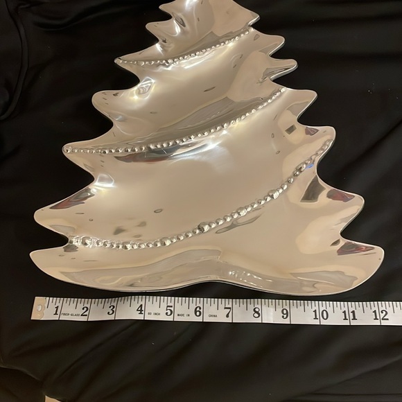 NWT Silver Christmas tree platter O/S - Picture 7 of 9
